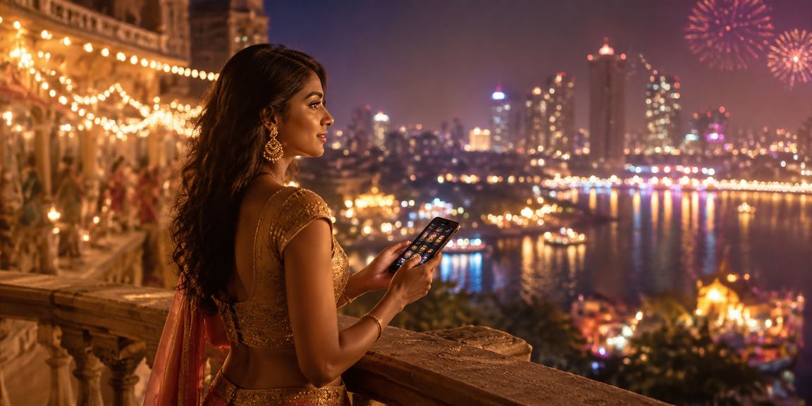 Live casino games with players enjoying during Diwali festival in India